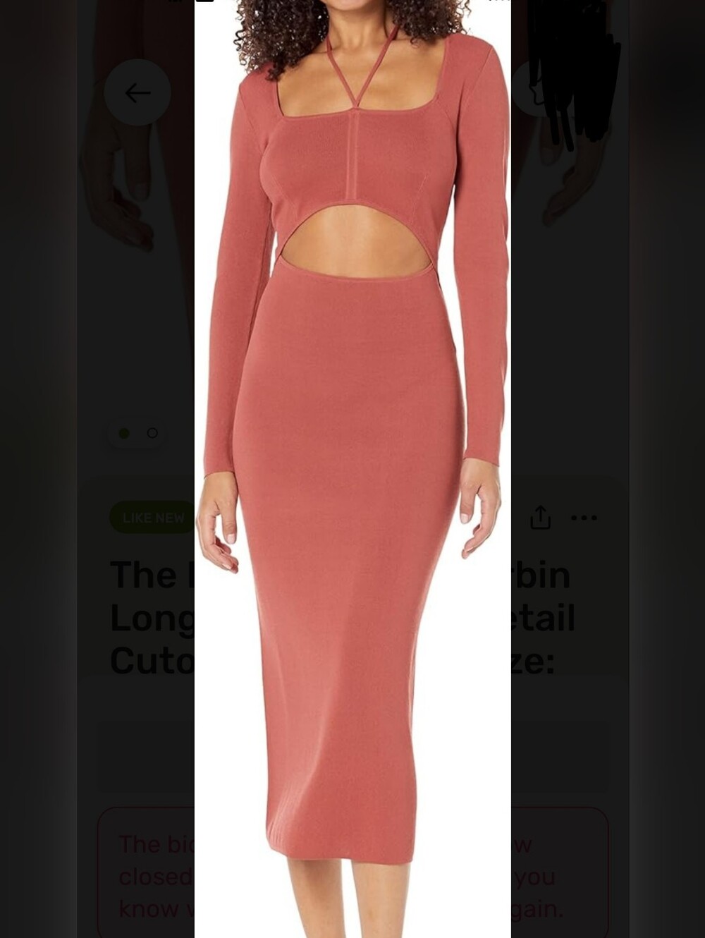 Auburn Cutout Maxi Dress Corbin NWT Small The Drop Women's